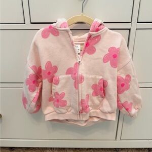 Zara Kids Pink Floral Hoodie